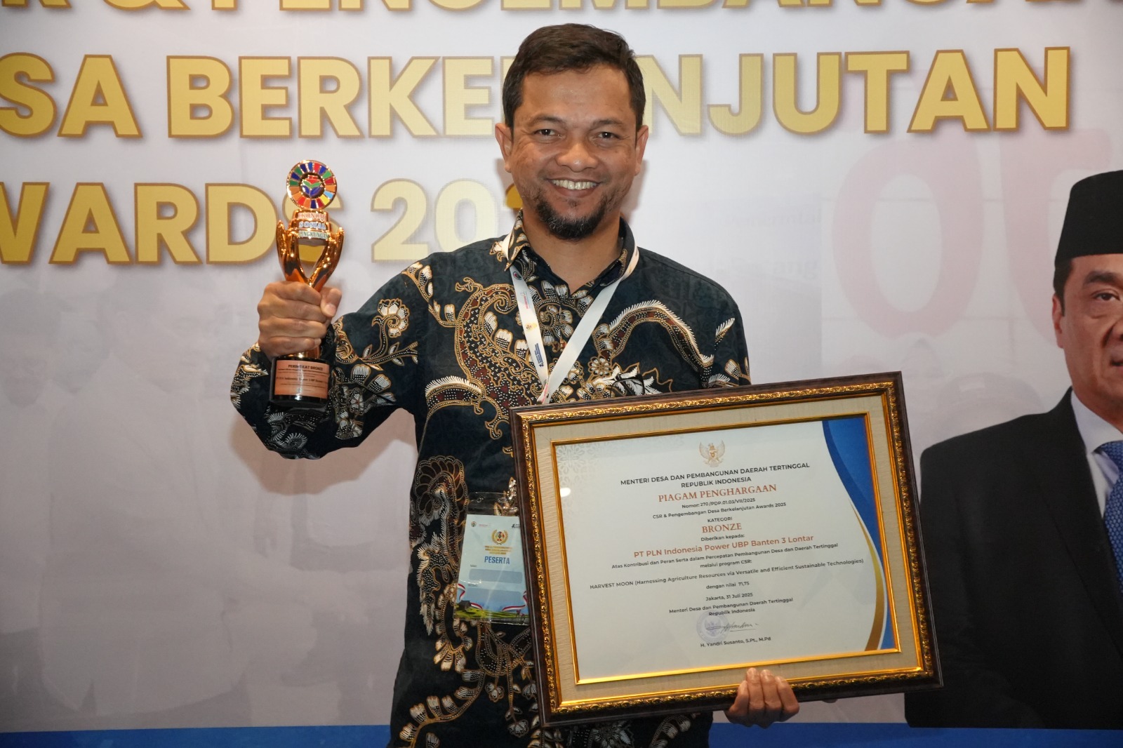 PLN IP UBP Lontar Raih Penghargaan atas Pertanian Berkelanjutan Lawan Iklim 1 IMG 20251006 WA0027