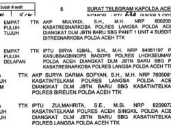 Kasat Narkoba dan Kasat Intel Polres Langsa Diganti