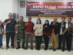 Bawaslu Karo Dorong KPU Perbaiki Data Pemilih pada Pleno PDPB Triwulan III 2025