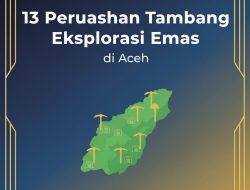 13 Perusahaan Kuasai 24 Ribu Hektare Tambang Emas di Aceh
