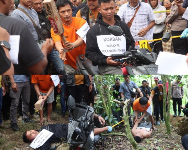 Fakta Baru Terungkap di Rekonstruksi Pembunuhan di Tanah Karo, 27 Adegan Buka Kronologi Tragis 1 tanah karo