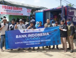 BI Aceh Salurkan Bantuan Tanggap Darurat ke Tiga Kabupaten Terdampak Banjir