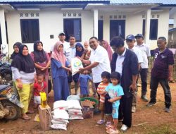 SPBUN PTPN Pulau Tiga Peduli: Salur Sembako, Perlengkapan Shalat, Air dan Lainnya