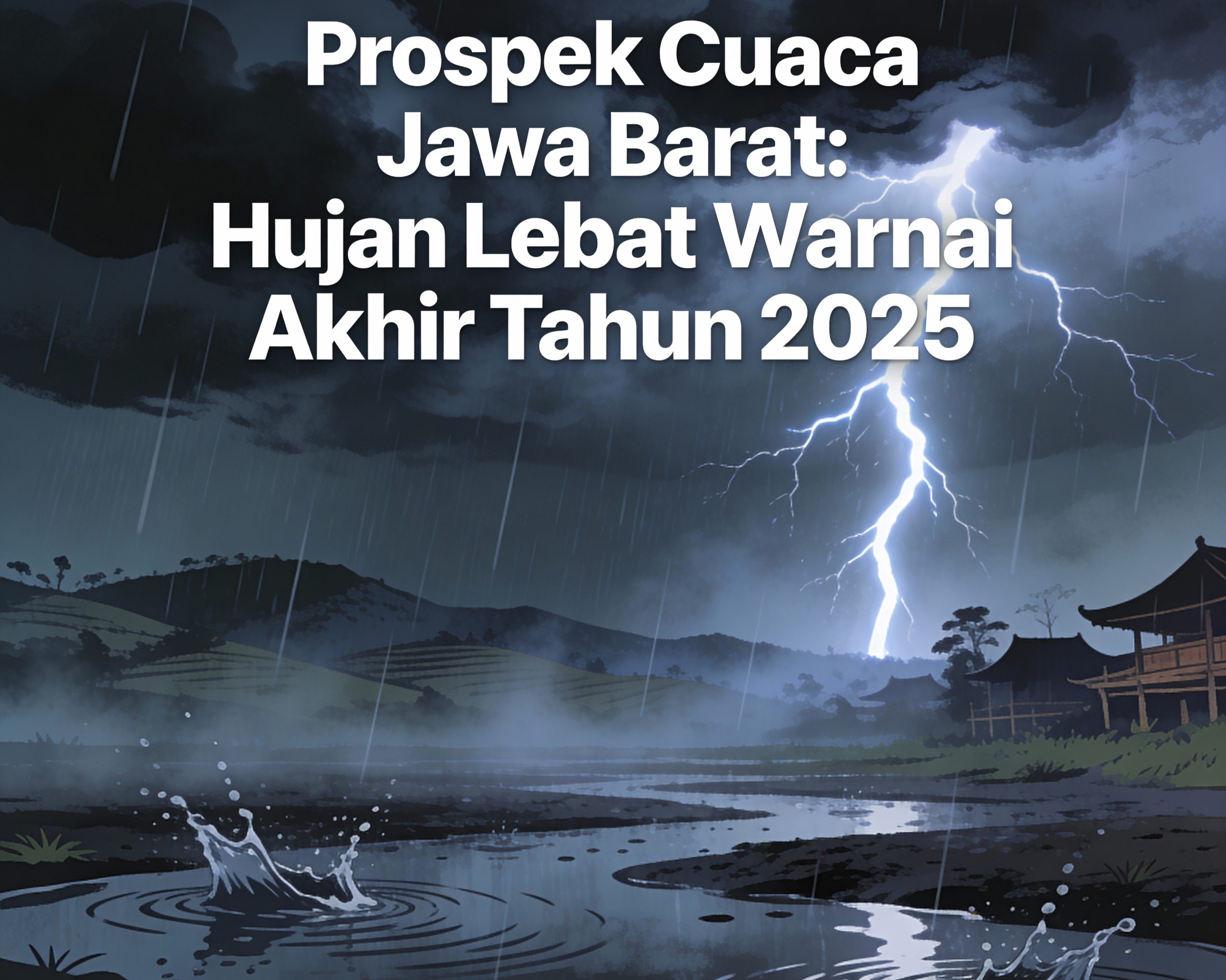 Prospek Cuaca Jawa Barat: Hujan Lebat Berpotensi Kuat Mengguyur Akhir Tahun 2025