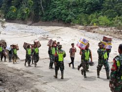 Prajurit Kodam IM bawa Logistik ke Daerah Terputus Akses di Aceh Tenggara