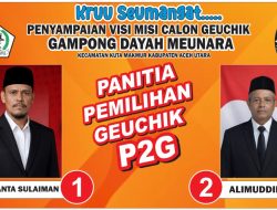 Dua Calon Geuchik Dayah Meunara Paparkan Visi, Warga Diajak Bersatu Bangun Gampong