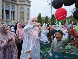 Bunda PAUD Lhokseumawe Lepas 500 Santri Ikuti Pawai Sambut Ramadhan 1447 H