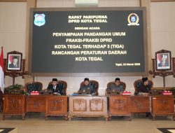 Rapat Paripurna DPRD Kota Tegal, Fraksi-Fraksi Sampaikan Pandangan Umum tentang 3 Raperda