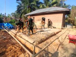 Satgas TMMD Reguler 128 Kebut Penggalian Pondasi Rumah Warga Alue Canang