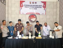 Ungkap Enam Kasus Narkotika, Polres Langsa Musnahkan 2,5 Kg Sabu