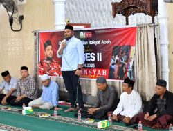 Reses di Baroh Langsa Lama, Irfansyah Bantu Lanjutkan Pembangunan Mesjid Gampong