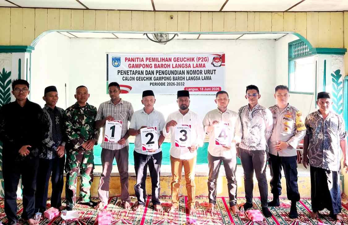 Calon Geuchik Baroh Langsa Lama Ditetapkan, Berikut Nomor Urut Para Kandidat 1 IMG 20260618 190712