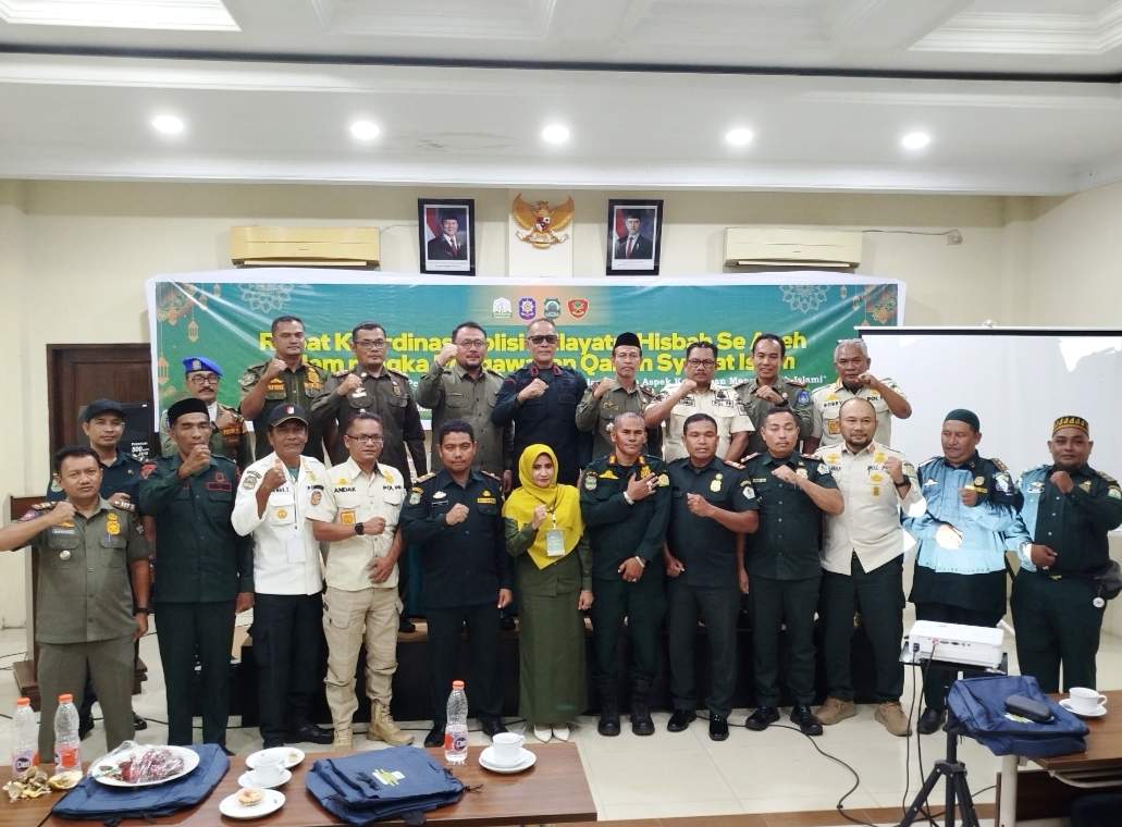 Satpol PP dan WH Aceh: Rakor Polisi Wilayatul Hisbah Perkuat Pengawasan Qanun Syariat Islam 1 IMG 20260724 121105