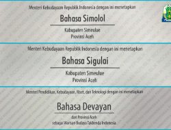Tiga Bahasa Asli Simeulue Resmi Jadi Warisan Budaya Nasional