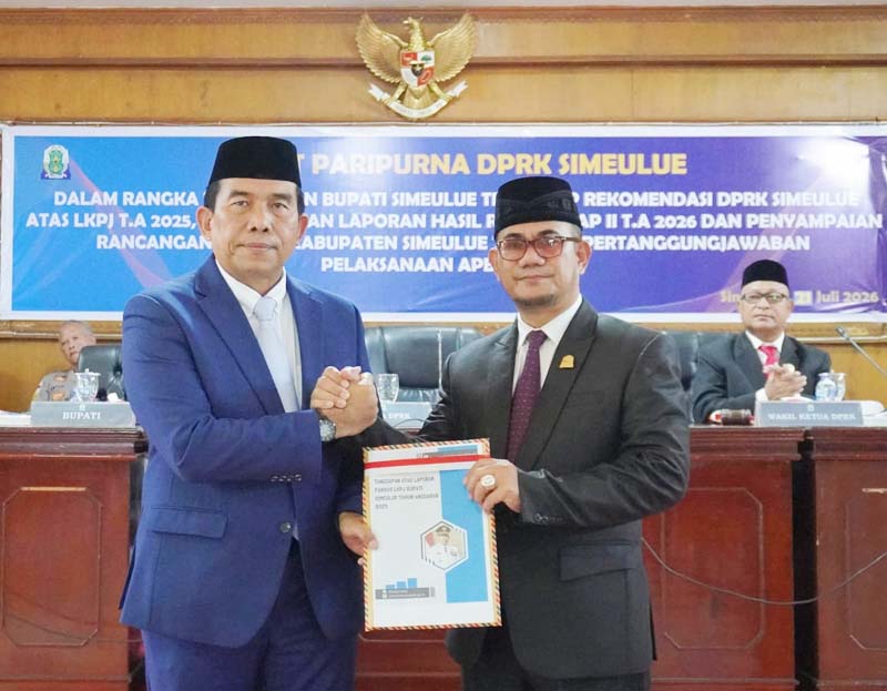 Bupati Monas Hadiri Rapat Paripurna DPRK Simeulue, Bahas LKPJ dan Rancangan Qanun APBK 2025 1 3