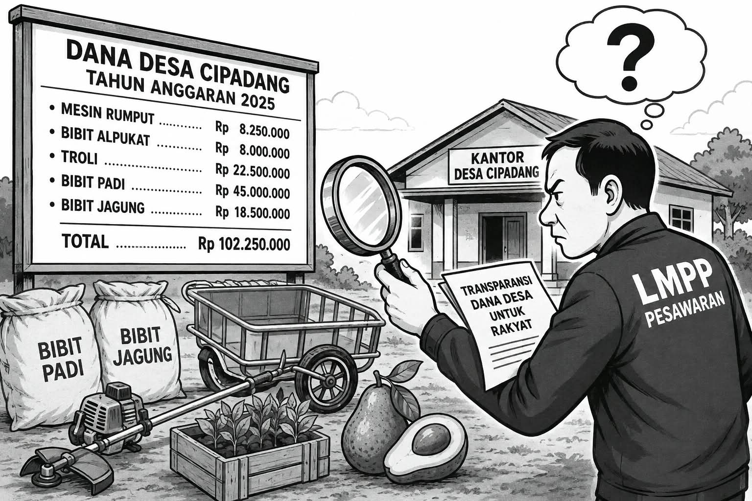 Dana Desa Rp102,25 Juta di Cipadang Pesawaran Dipertanyakan: Jangan Sampai Anggaran Beres di Kertas, Barangnya Entah ke Mana 1 IMG 20260827 WA0036