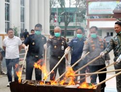 Kejaksaan Langsa Musnahkan Barang Bukti Perkara Selama 4 Bulan