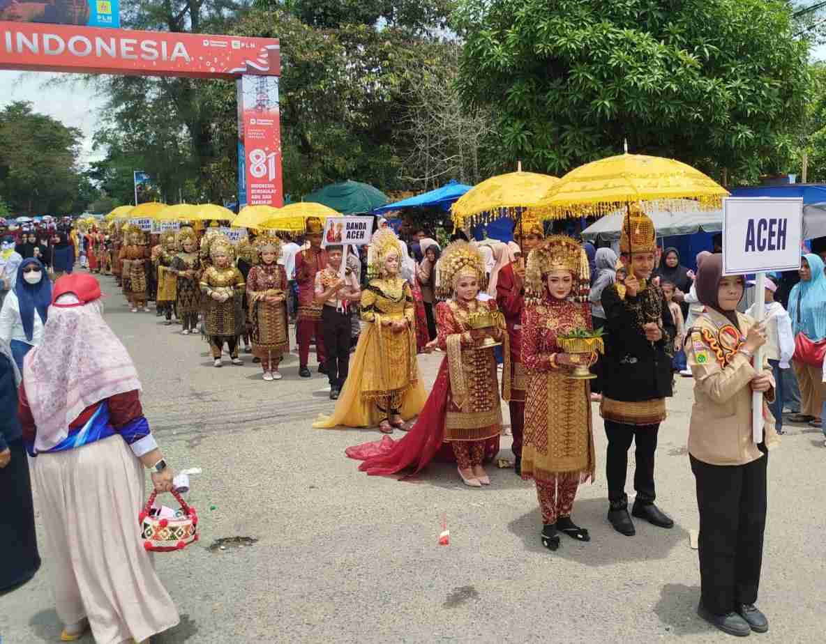 Potret Ragam Budaya 10.000 Peserta Pawai Peringatan HUT RI Ke-81 di Kota Langsa 1 IMG 20260819 151012