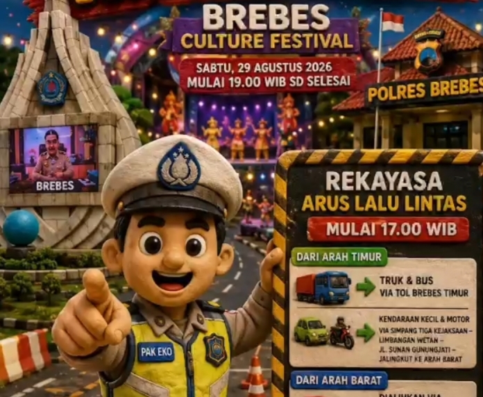 Satlantas Polres Brebes Siapkan Rekayasa Lalu Lintas untuk Brebes Culture Festival 1 IMG 20260828 102121