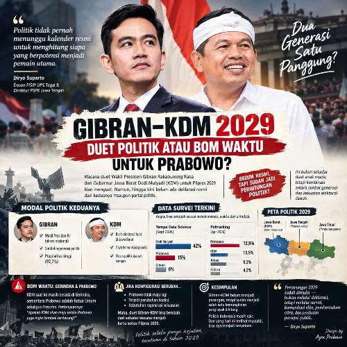Diryo Suparto: Gibran–KDM 2029, Duet Politik atau Bom Waktu bagi Prabowo? 1 IMG 20260910 223725