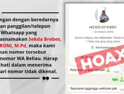 Waspada Penipuan Catut Nama Sekda Tahroni, Pemkab Brebes Keluarkan Peringatan Resmi