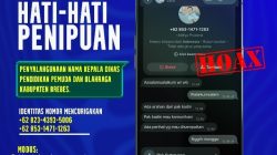 Waspada Penipuan Mengatasnamakan Kepala Dindikpora Brebes, Dua Nomor Telepon Diwaspadai