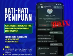 Waspada Penipuan Mengatasnamakan Kepala Dindikpora Brebes, Dua Nomor Telepon Diwaspadai